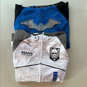 Star Wars Stormtrooper and Batman Hoodie (L) NWT